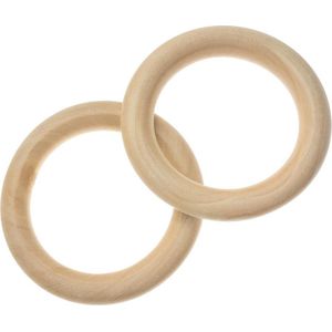 Houten Ringen (64 x 10 mm, gat 45 mm) 10 stuks
