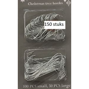 Kerstbalhaakjes / kerstboomhaakjes zilver 150 stuks - Kerstballen ophangen haakjes - kerstversiering - christmas tree hooks - hooks - kerstbalhaak -