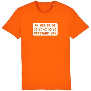 Ik heb er de ballen verstand van Rustaagh unisex t-shirt L - Oranje shirt dames - Oranje shirt heren - Oranje shirt nederlands elftal -  WK voetbal 2022 shirt - WK voetbal 2022 kleding - Nederlands elftal voetbal shirt