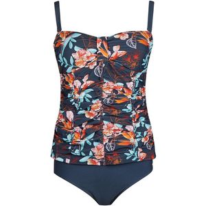 Mila - P55232-23 - Tankini - Steelblue - Strapless