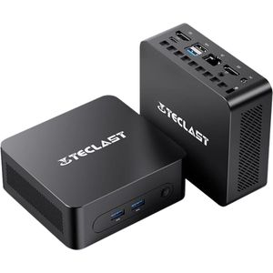 Fubzz Mini PC - Windows 11 Pro - Intel N150 - 16GB DDR4 - 512GB SSD - 4K Triple Display - USB3.2 - HDMI - Compact 11.4x10.6x4.4cm Desktop Computer