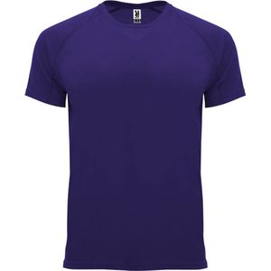 Paars Unisex Sportshirt korte mouwen Bahrain merk Roly maat S