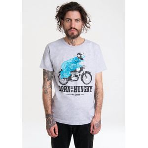 Logoshirt - T-Shirt - Krümelmonster - Blauw - Katoen