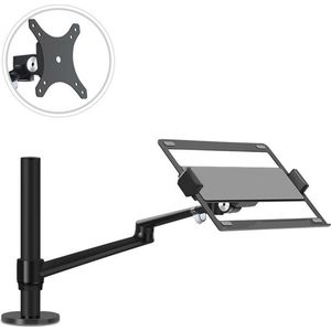 Case2go - Laptop standaard - Monitor Arm - Verstelbaar - Zwart