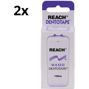 Johnson & Johnson - Reach Dentotape Waxed - Voordeelverpakking - 2 x 100 m