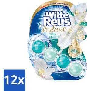 Witte Reus - DeLuxe Toiletblok - Lovely Jasmine - 1 Toiletblok - Voordeelverpakking - 12 stuks
