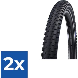 SCHWALBE Marathon Plus MTB Clincher band 29 SmartGuard E-50 Performance Reflex- zwart Bandenmaat 57-622 | 29x2.25 - Voordeelverpakking 2 stuks