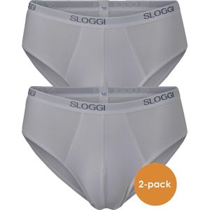 Sloggi Men Basic Midi - heren slips (2-pack) - grijs - Maat: XXL