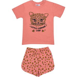 Fun2Wear - Kleine Luipaard Shortama Baby | Dusty Rose - Katoen - Maat 68