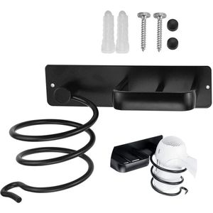 Haardrogerhouder / Haardrogerhouder en stijltang - Föhn Houder, Krultang en Haar Stijltangen Houder, Haaraccessoires Wand Organiser voor Thuis en Professioneel Gebruik