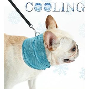 Verkoelende Honden Halsband - Koelhalsband - Cooling bandana - Blauw - Size Large