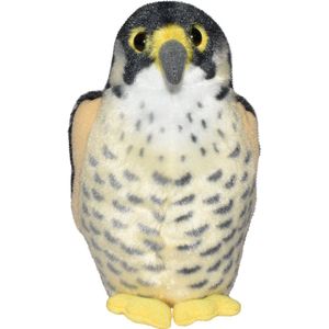 Pluche gekleurde slechtvalk knuffel met geluid 13 cm - Vogels dieren knuffels - Speelgoed voor kinderen