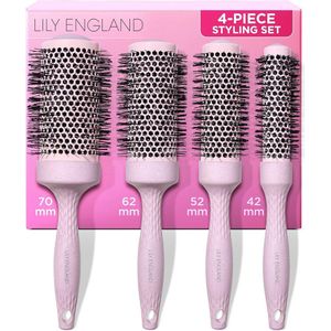 Duurzame ronde borstelset voor dames - Volumeborstels voor het föhnen - Milieuvriendelijk en recyclebaar haarstylingproduct