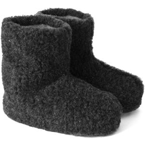 Skéépe - Skéépe - Wollen Sloffen - Zwart - 100% Schapenwol - Hoge Pantoffels