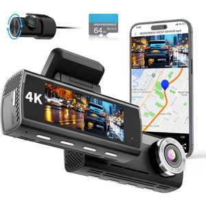 Lexium Dashcam voor auto - Dashcam - Dashcam voor auto voor en achter - Dashcam voor en achter - Dashcam voor en achter draadloos - Dual dashcam