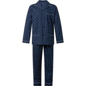 Gentlemen heren pyjama doorknoop - maat 60 - Kroon - marine - Poplin 100% katoen