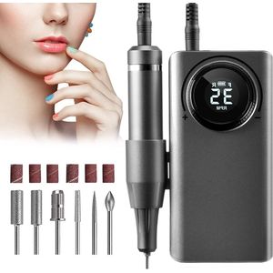 Elektrische Nagelvijl - 35.000 omw/min - Elektrische Nagelfrees - Pedicure Manicure - Led-display - Draagbare Nagelvijlset - USB-opladen - Elektrische Nagelboormachine voor Gelnagels - Doe-het-zelf