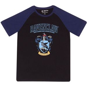 Harry Potter - Ravenclaw House Raglan T-Shirt - Zwart/Blauw