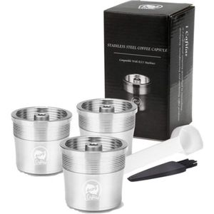 Hervulbare Illy koffiecup - Illy Capsule - RVS - 3 cups - illy hervulbare koffie capsule