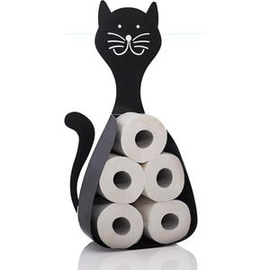Katten Toiletpapierhouder - Decoratief en Praktisch - Zonder Boren - Grappig Ontwerp