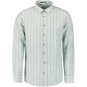 No Excess Shirt vertical stripes with linen ice