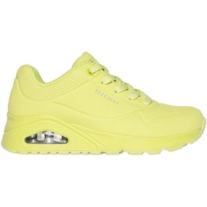 Luxe Skechers Vrouwen Sneakers Uno - Stand on Air in Lime Groen met Luchtkussen Comfort - Maat 38 EU