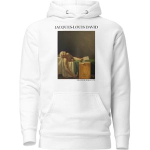 Jacques-Louis David 'De dood van Marat' (""Death of Marat"") Beroemd Schilderij Hoodie | Unisex Premium Kunst Hoodie | Wit | M