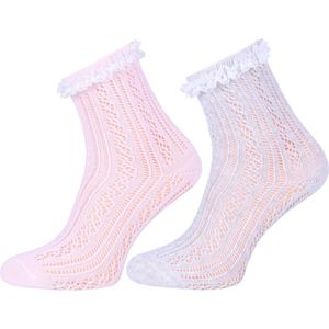 2x Kanten meisjessokken