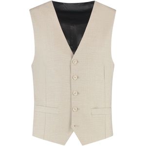 Gents - Gilet heren - Gilet - Polyblend - Zand - Maat 44/S
