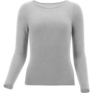 Oroblu Dames Perfect Line Cashmere T-Shirt Long Sleeve Grey Melange