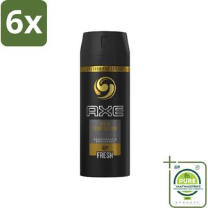 Axe - Deodorant Bodyspray - 48hrs Fresh - Gold Temptation - 150 ml - Voordeelverpakking - 6 stuks - Deodorant - Axe