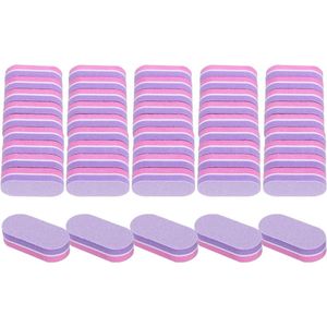 20-delige nagelvijlen set - korrel 100/180 - nagelschuurblokken - nagelpolijstblokken - professionele nagelpolijstset - acrylnagels - natuurlijke nagels - roze-paars