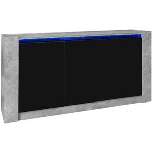 Gotagee Dressoir, hoogglans kast in bijpassende kleur, greeploos design, met soft-close scharnieren en verstelbare planken