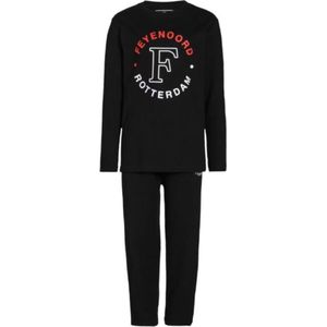 Feyenoord Pyjama | Zwart | Maat 128/134 | Lange mouw | 100% katoen