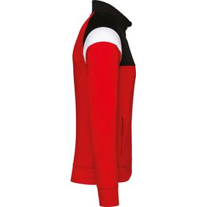 SportSweatshirt Kind 12/14 years (12/14 ans) Proact 1/4-ritskraag Lange mouw Sporty Red / Black 100% Polyester
