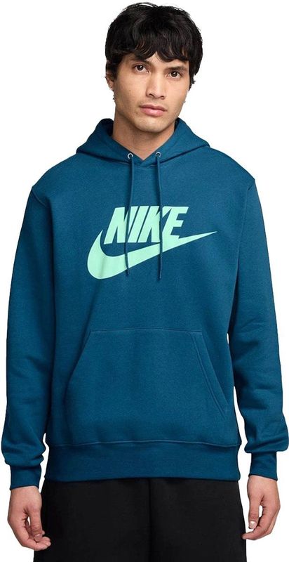 Nike club fleecehoodie in de kleur groen.