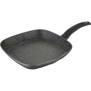 Oneiro’s Luxe Grillpan – ø28 x H 4,5 cm – koken – tafelen – keuken – grillpan – inductie – gas – potten – pannen