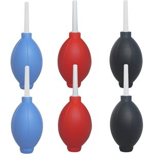Set van 6 Bellows Camera - Bellow - Stofblazer - Voor Lens - Camera - Sensor - Toetsenbord - Optische Reiniging van Gevoelige Oppervlakken - Zwart/Blauw/Rood
