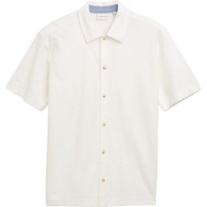 Tom Tailor - Overhemd - Korte Mouwen - Jersey - Blauw