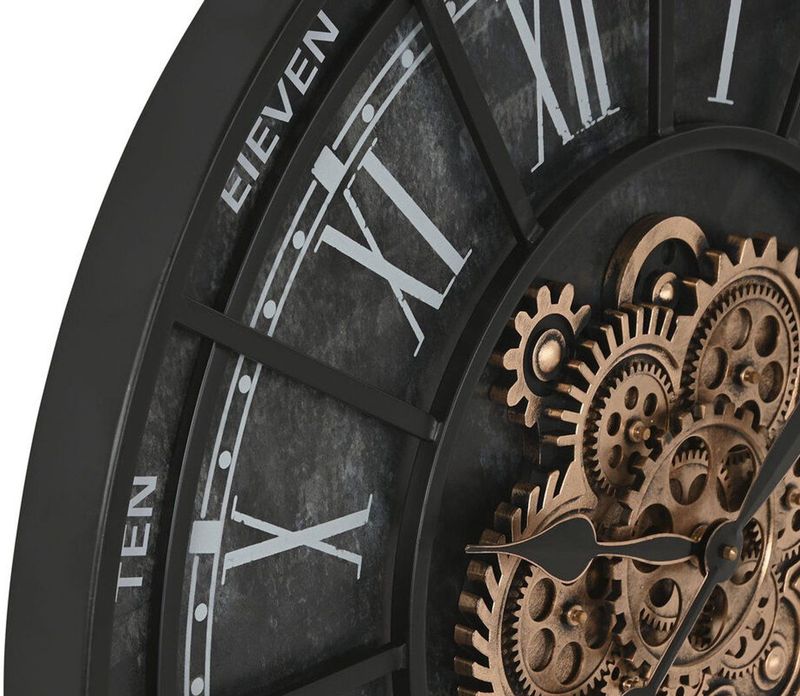 Esprit - Muurklok - Zwart - Ijzer - 75 cm