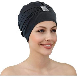 Exclusieve zwart badmuts dames één maat waterproof siliconen
