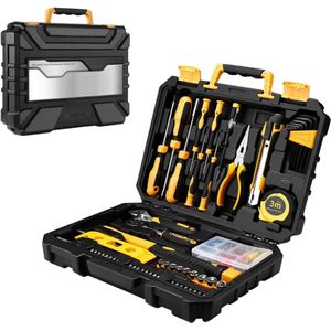 JMZR® Gereedschapskoffer Gevuld - Gereedschapset Trolley - Gereedschapstas