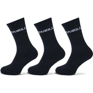 3-Pack O'Neill Klassieke Sportsokken Katoen Unisex 770003 - Antraciet - Maat 39-42