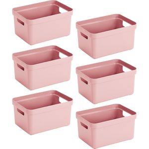 Sunware - Sigma home opbergbox 5L roze - Set van 6