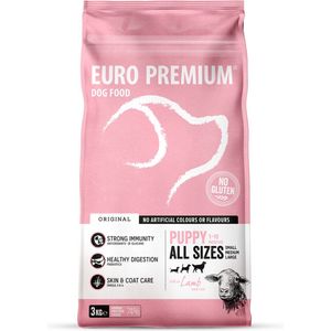 4x Euro-Premium Puppy Lam - Rijst 3 kg