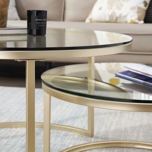 Gran Vida® - Luxe Set van 2 Salontafels - Elegante Ronde Bijzettafels - Stijlvol Meubilair voor de Woonkamer - ⌀60 & ⌀40