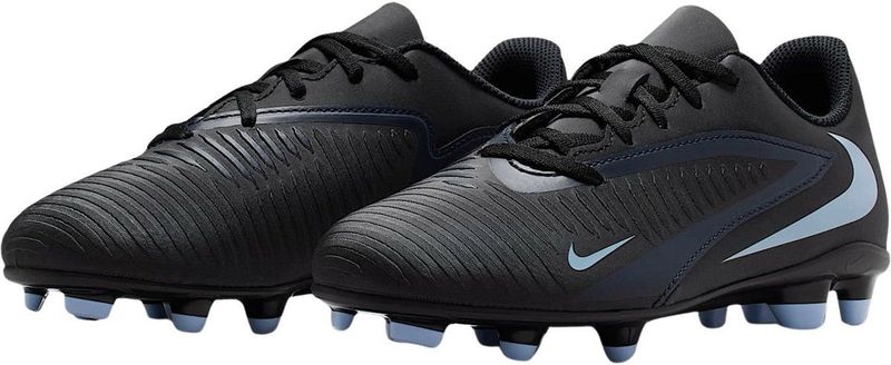 Nike - Phantom 6 Low Club - Voetbalschoenen - Zwart Lichtblauw - Kids
