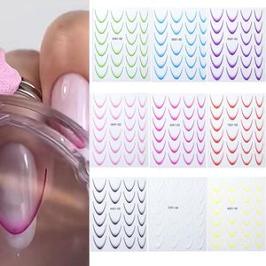 French Nail Stickers Nail Art UV Gel Foil Nails Template UV Nails