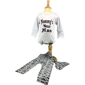 Baby, Rompertje, Snor, “Mommy’s New Man”, Mustache, Snorretje, FIFO Romper