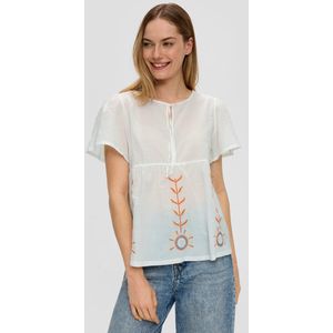 s.Oliver Blouse  ecru / blauw / neongeel / oranje